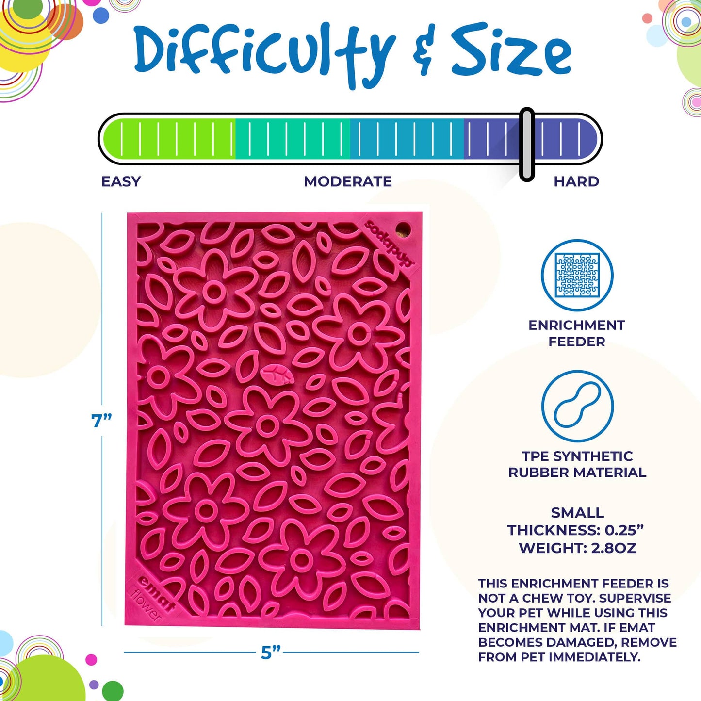Flower Power Emat Enrichment Lick Mat For Dogs And Cats USA - gallery image 6