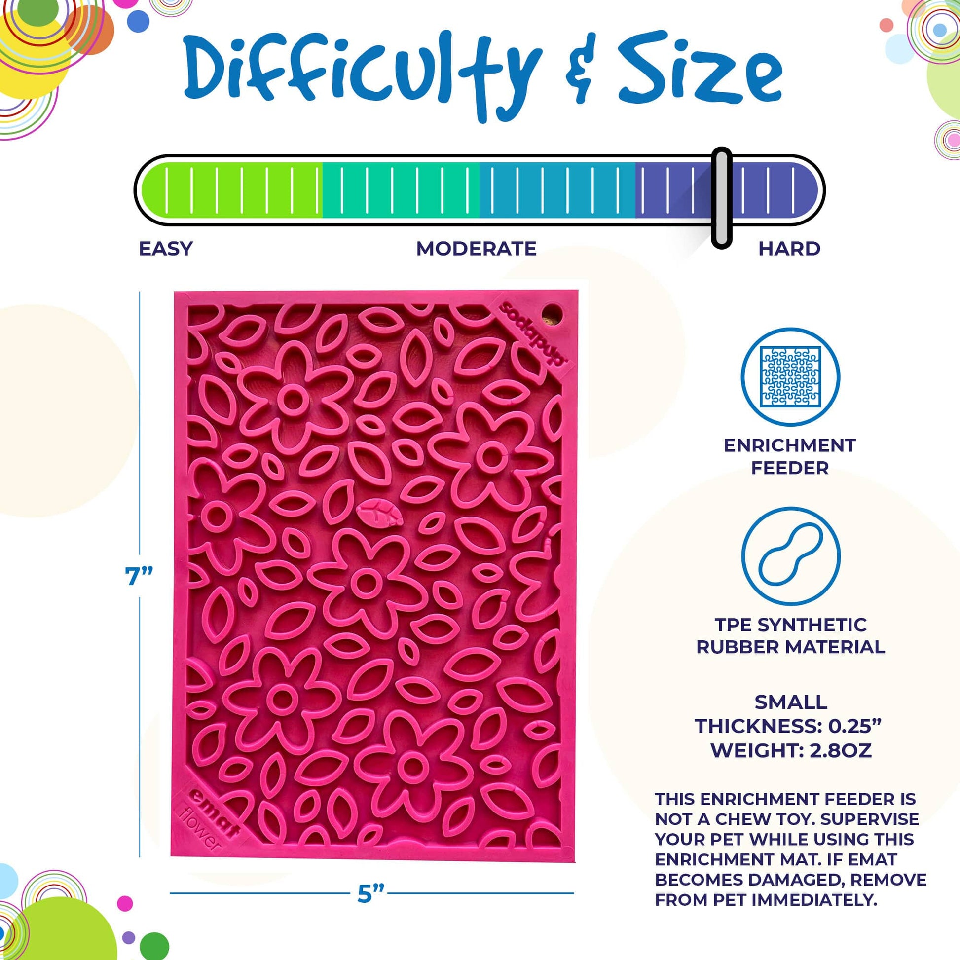 Flower Power Emat Enrichment Lick Mat For Dogs And Cats USA - gallery image 6