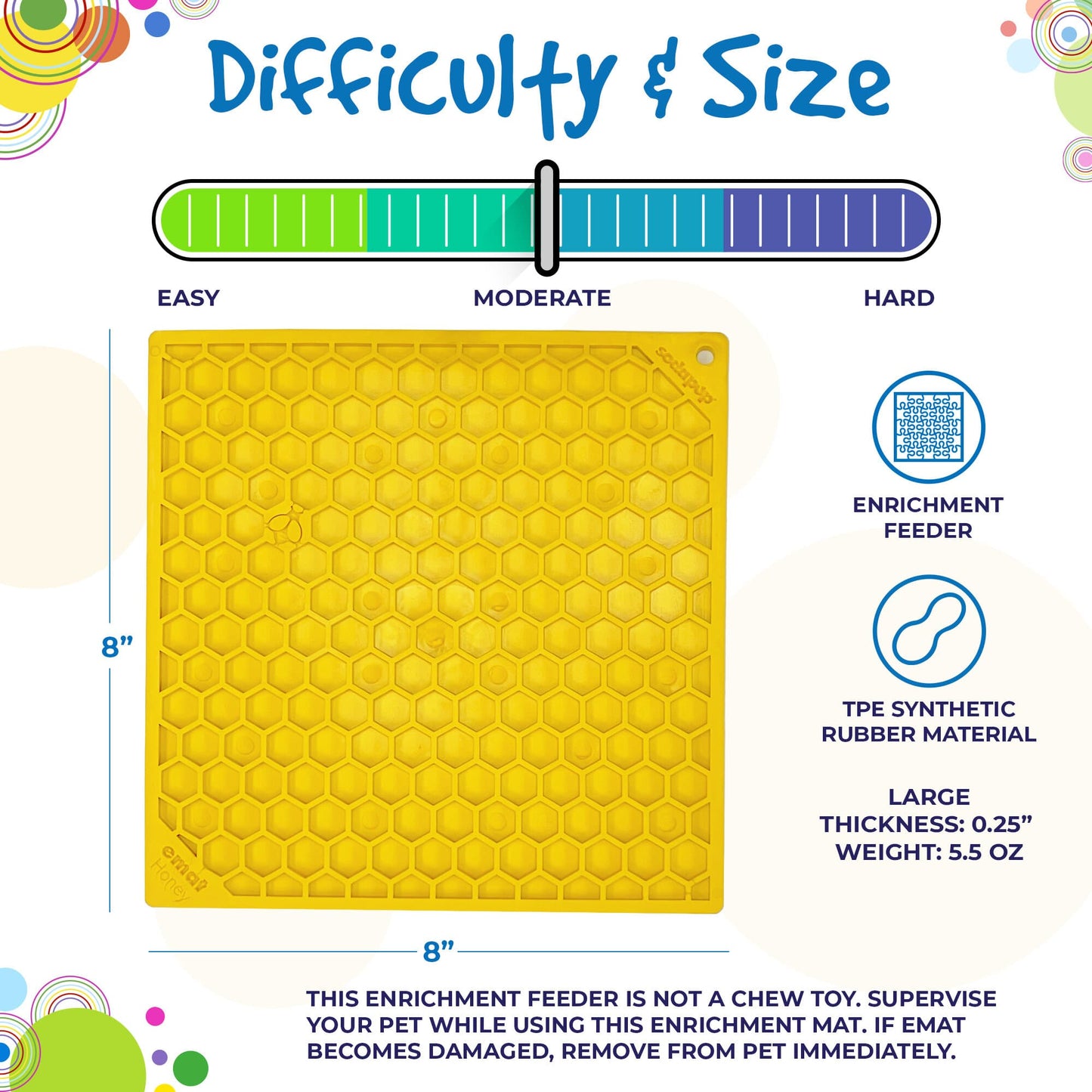 Honeycomb Emat Enrichment Lick Mat For Dogs And Cats Emat - gallery image 7