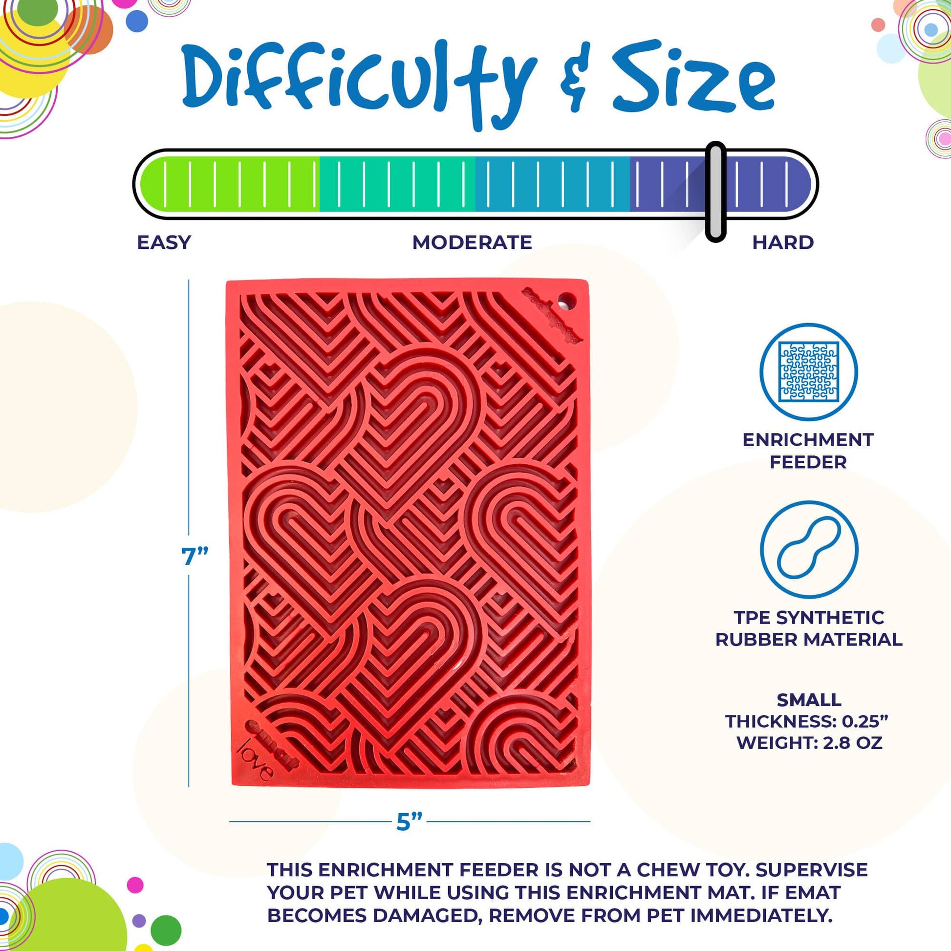 Love Emat Enrichment Lick Mat For Dogs And Cats Heart Design - gallery image 5