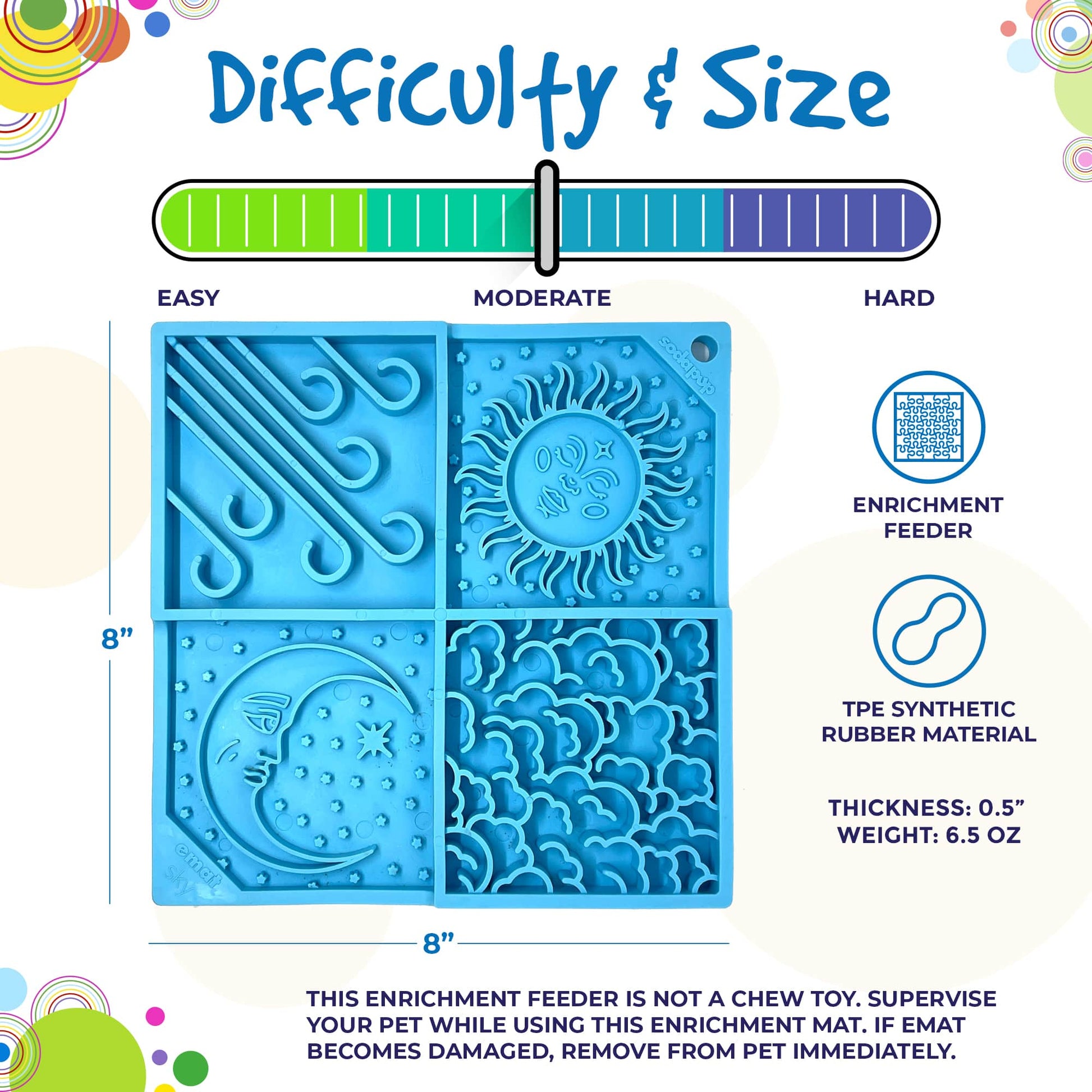Sky Emat Enrichment Lick Mat For Dogs And Cats Celestial Pet - gallery image 5