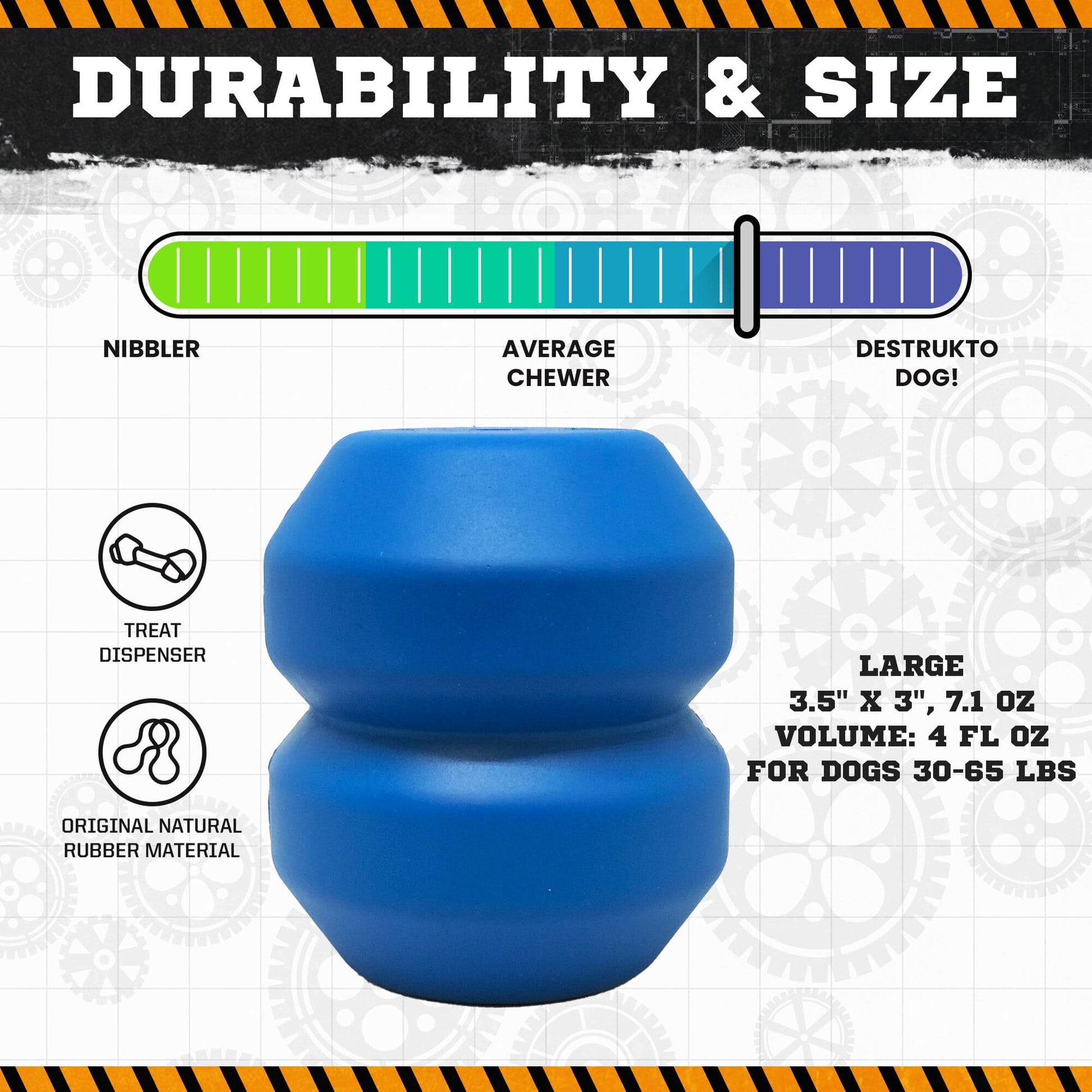 Double Trouble Dog Toy Dual Chamber Treat Dispenser For Dogs - gallery image 6