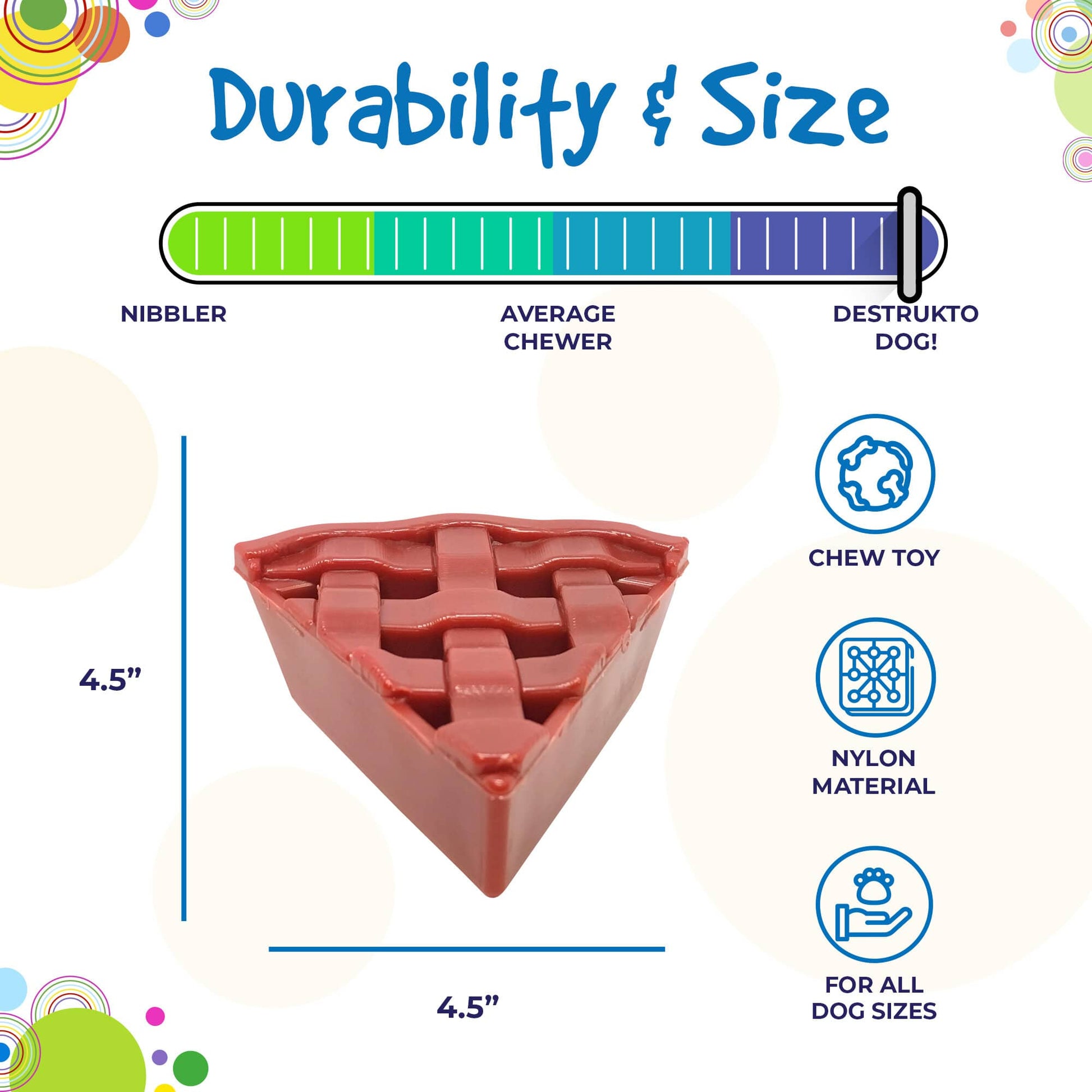 Cherry Pie Nylon Dog Chew Toy For Aggressive Chewers USA Dog - gallery image 5
