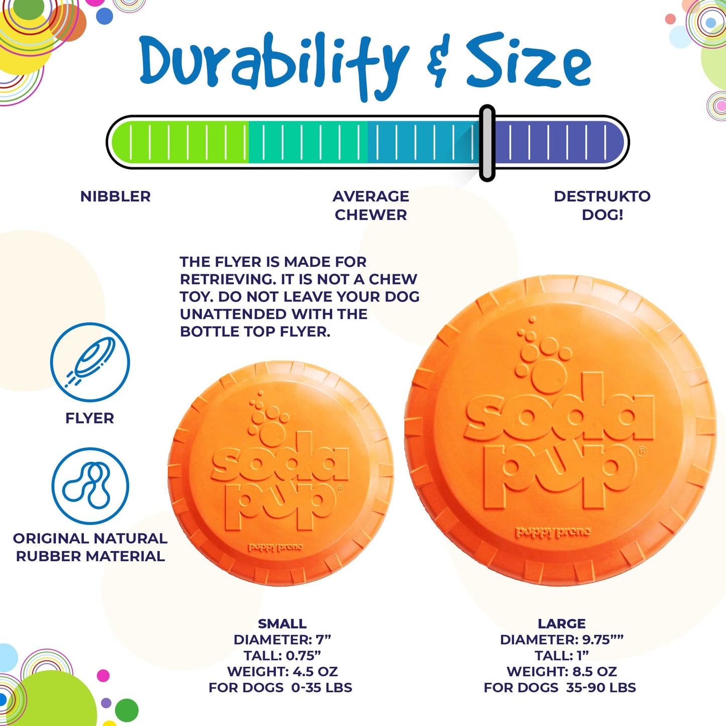 Dog Enrichment Toy Slow Feeding Medium Orange Durable Premiu - close up view