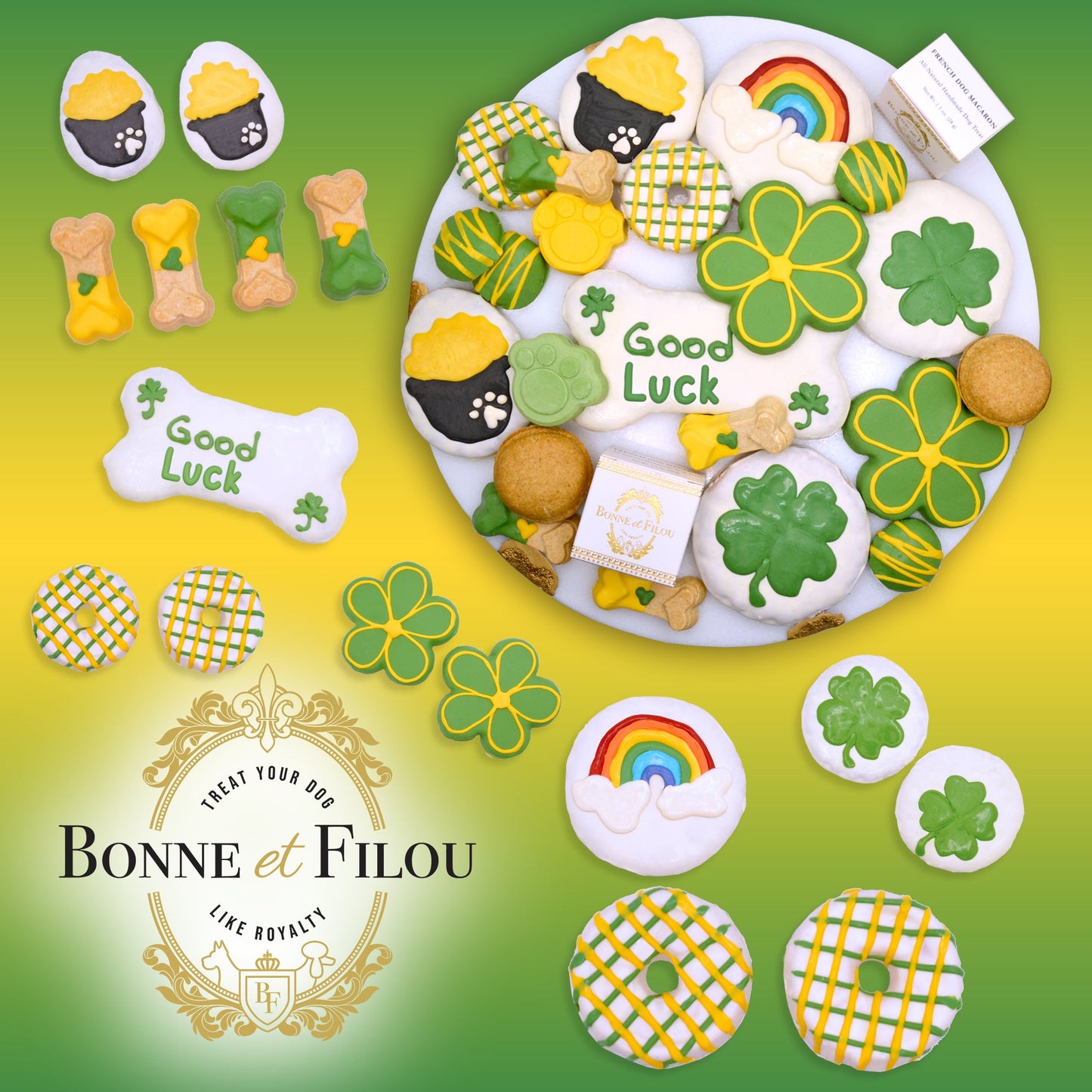 Dog Treats Good Luck Themed Treats Gift Box for Daily Use - size and texture image for dog treats
