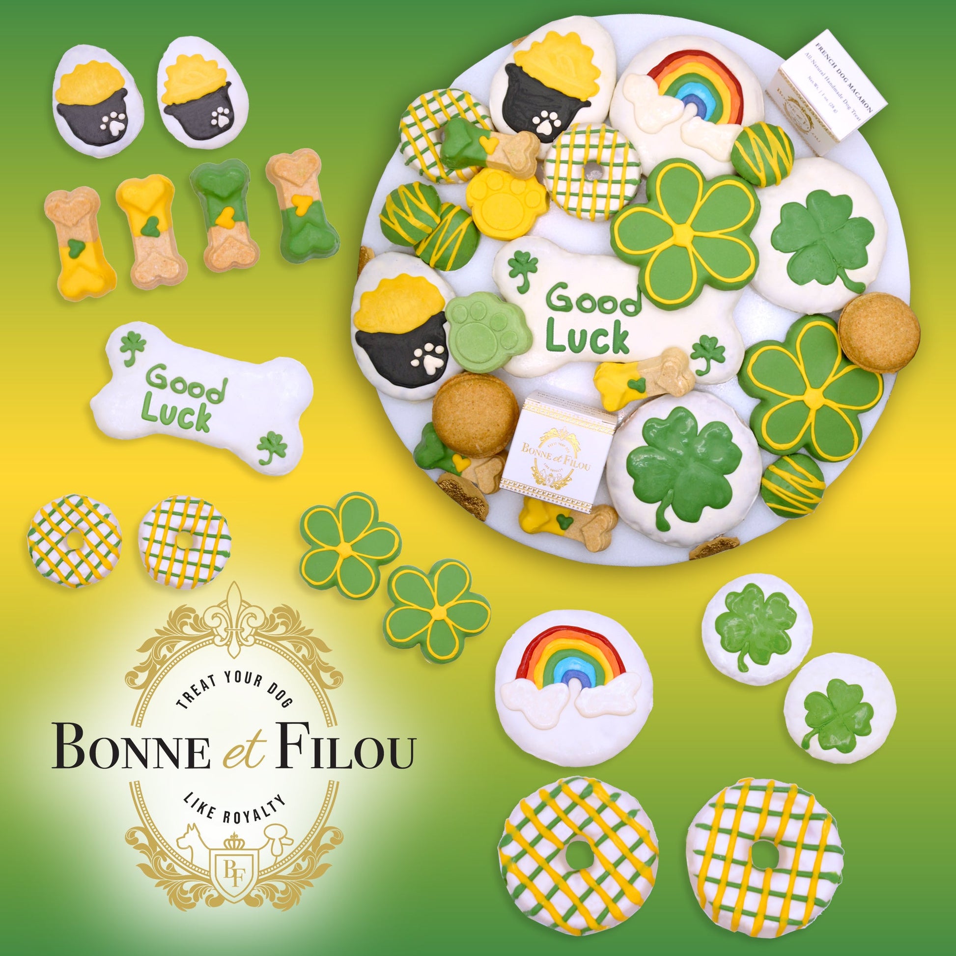 Dog Treats Good Luck Themed Treats Gift Box for Daily Use - size and texture image for dog treats