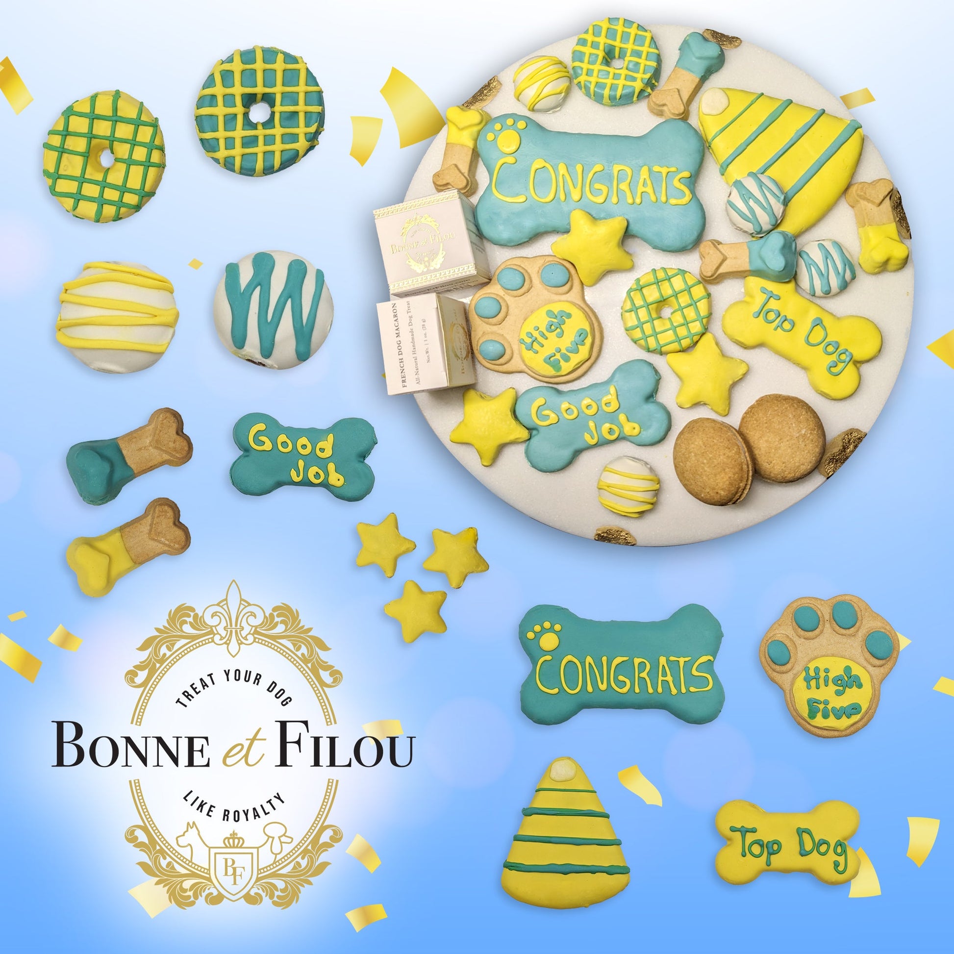 Dog Treats Winter Themed Treats Gift Box for Daily Use Essen - size and texture image for dog treats
