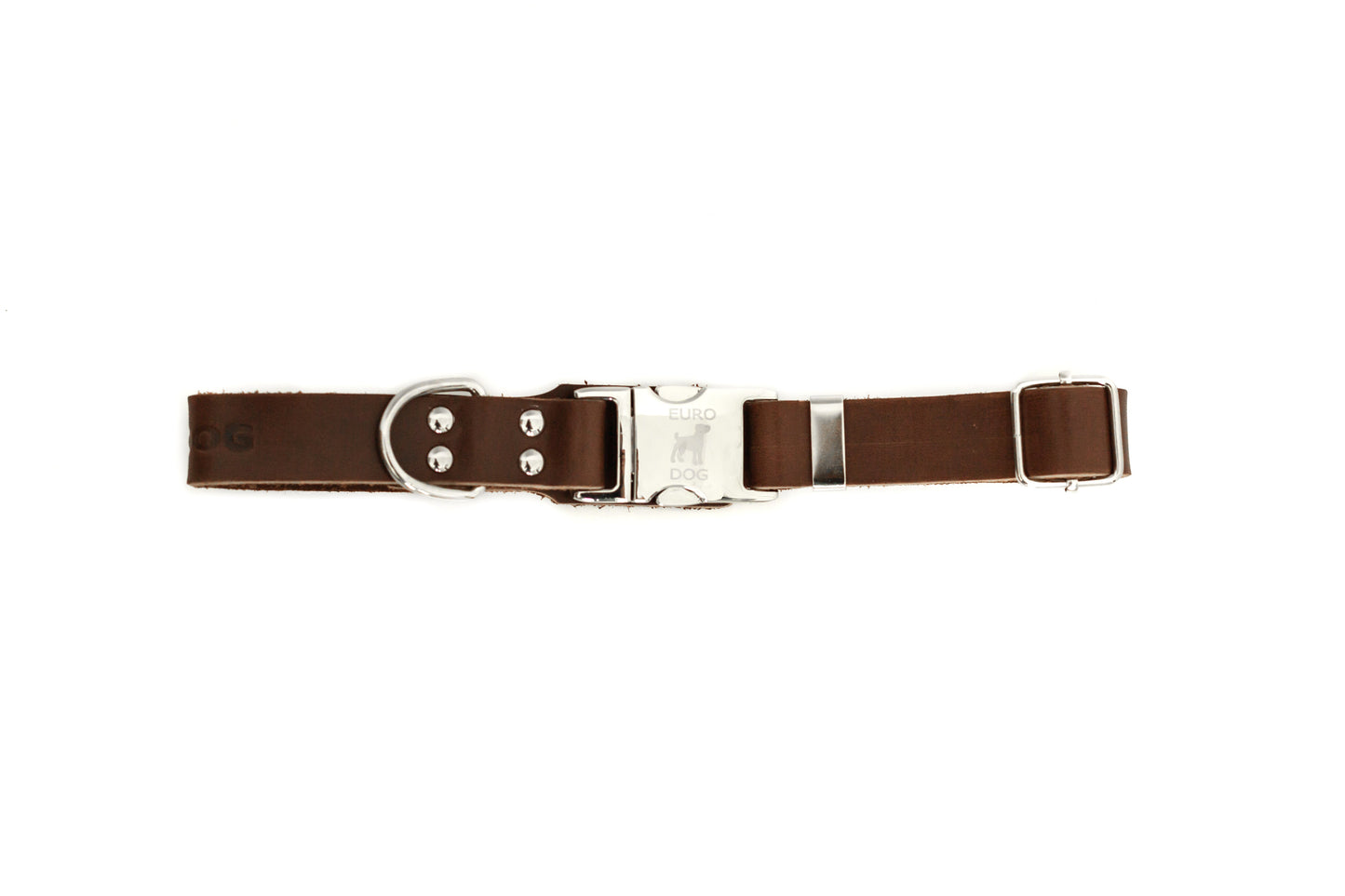Dog Collar Modern Style Quick-Release Chocolate Leather main product image for dogs and cats
