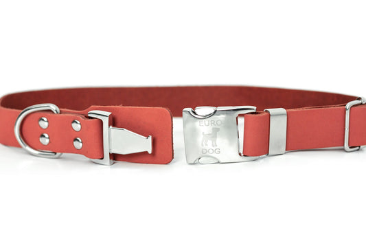 Dog Collar Modern Style Quick-Release Coral Reef Leather - detail product image for dog collar
