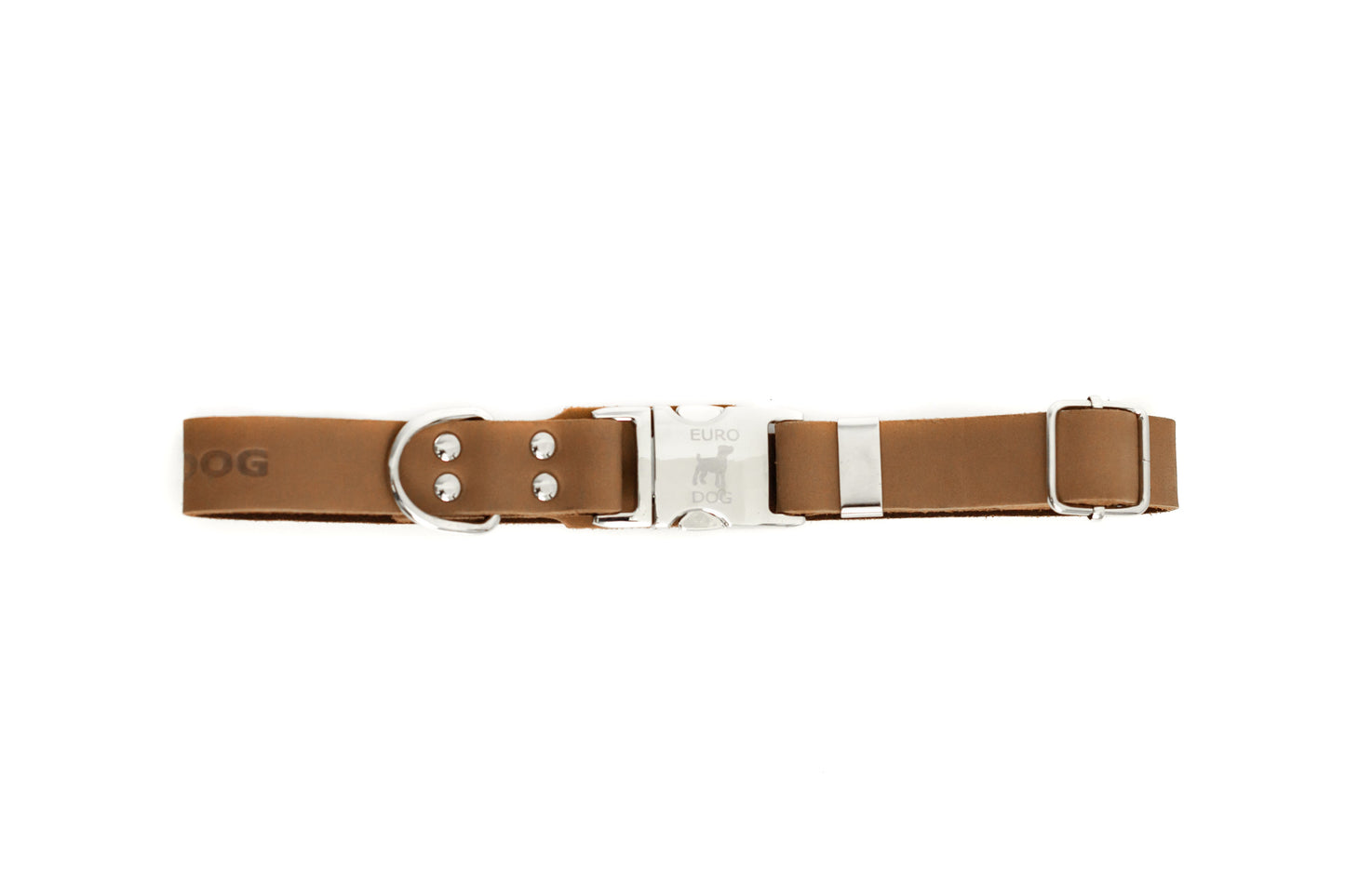 Dog Collar Modern Style Quick-Release Khaki Leather Collar main product image for dogs and cats