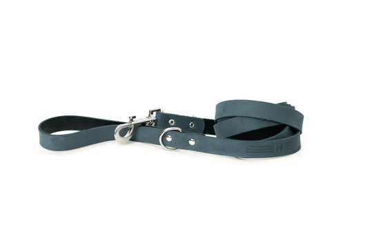 Dog Collar Modern Style Blue Jeans Leather Leash for Comfort main product image for dogs and cats
