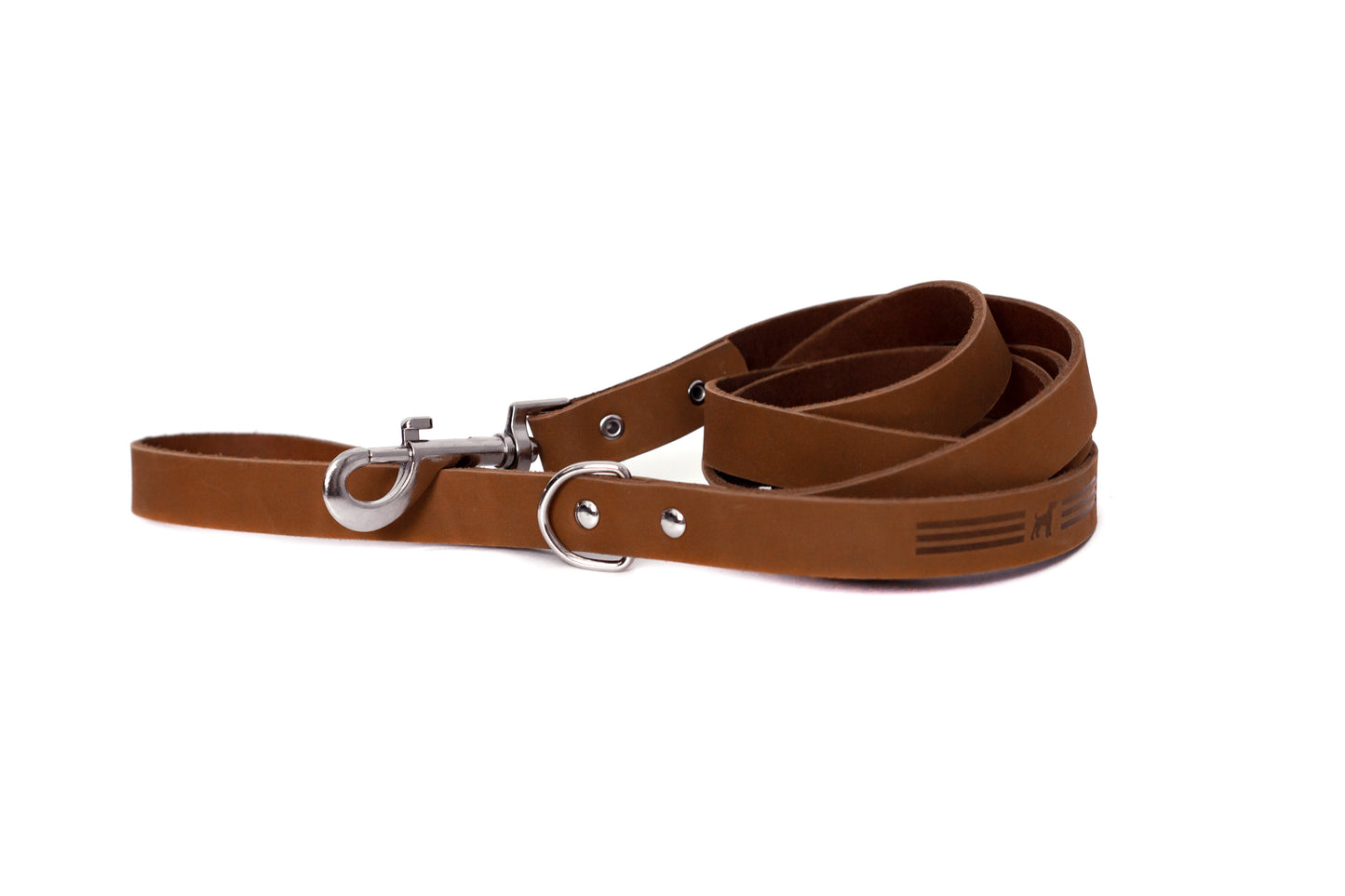 Dog Collar Modern Style Earth Brown Leather Leash l main product image for dogs and cats