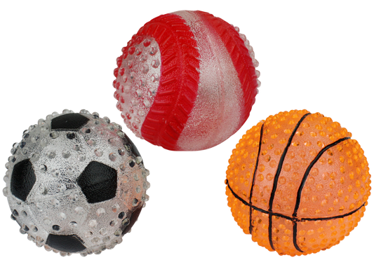Multipet Doglucent TPR Sports Balls - Assorted Sports 2.5" - main product image