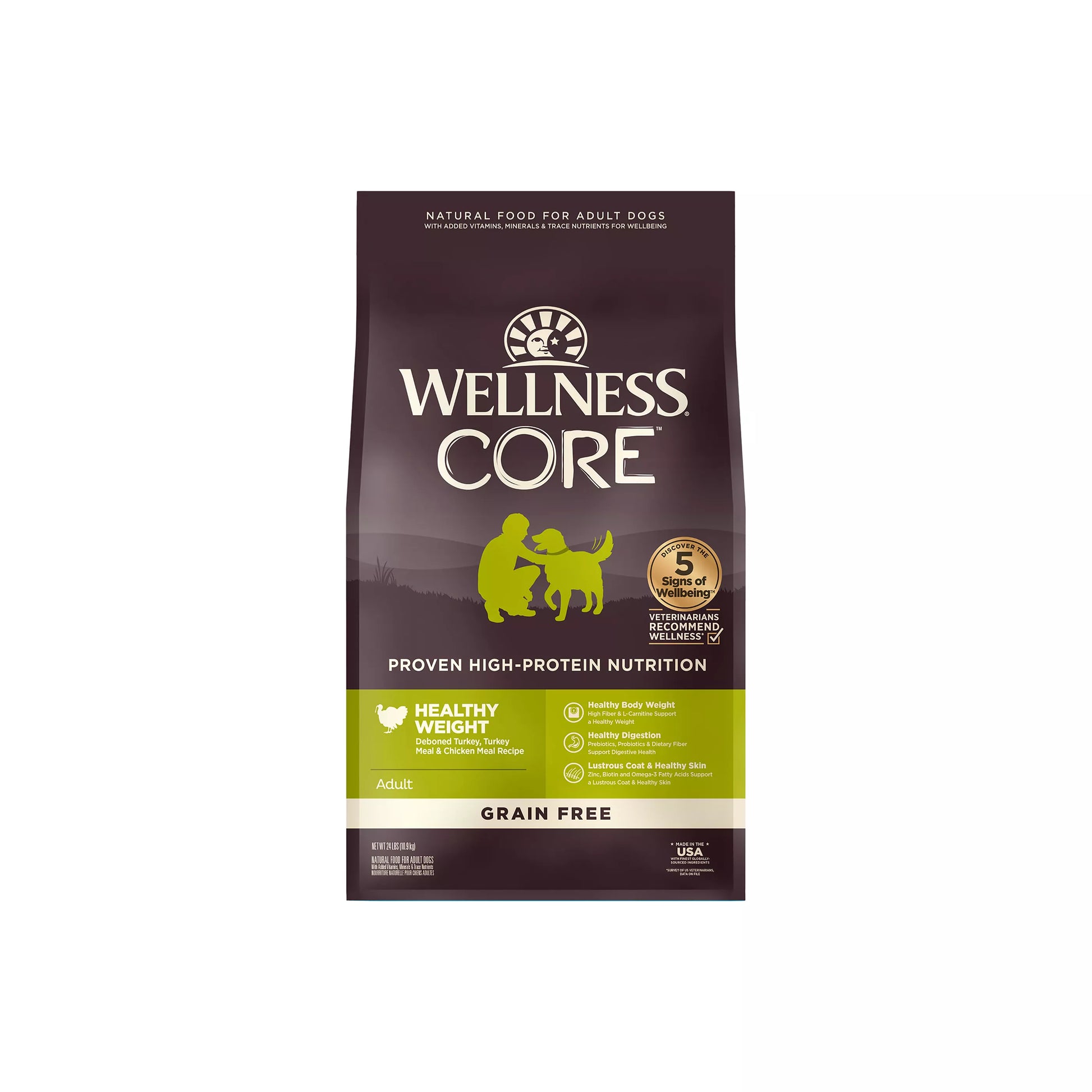 Wellness Core Adult Grain Free Reduced Fat Turkey Dog Food - main product image