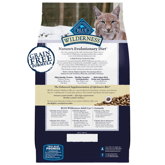 Blue Wilderness Adult Cat 7 Chicken Grain Free 5Lb Dry Cat - detail view