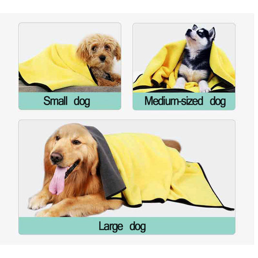 Double Sided Absorbent Pet Drying Towel Pet Grooming Premium - detail view