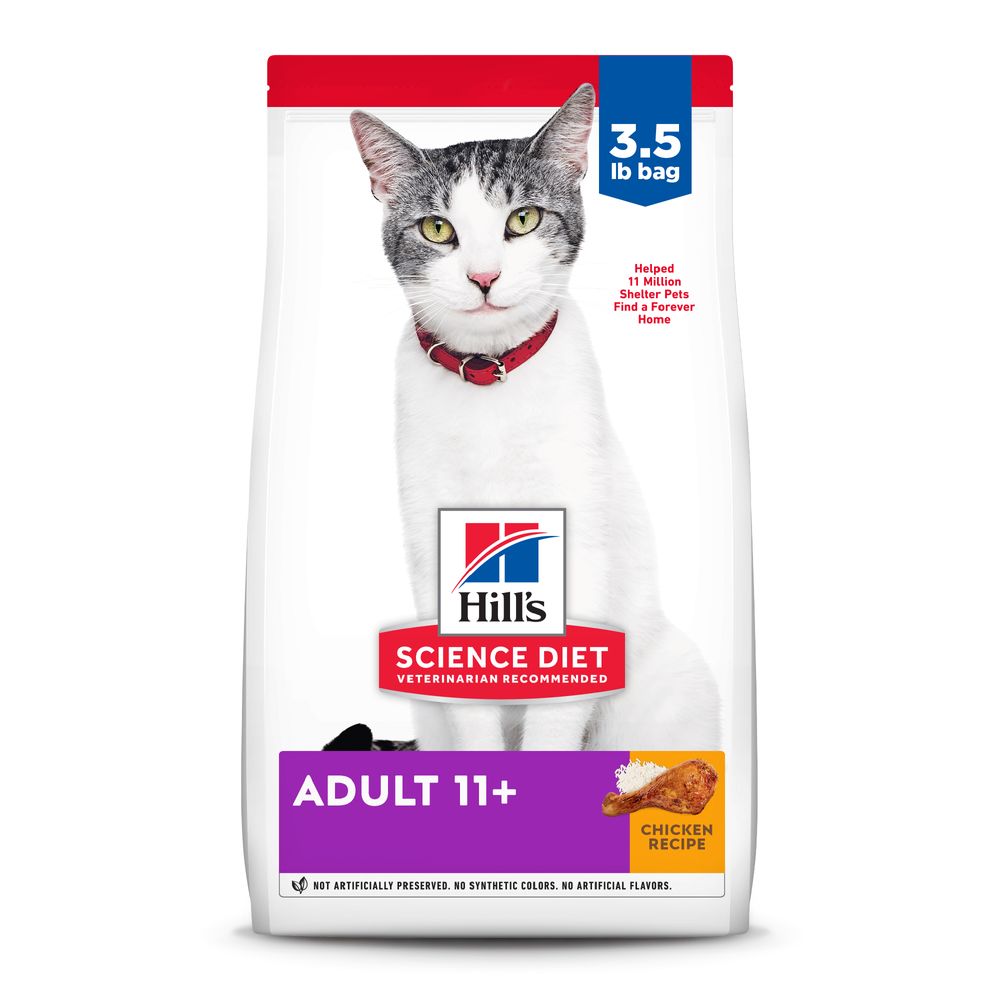 Hill's Science Diet Senior 11+ Chicken Recipe Dry Cat Food - main product image