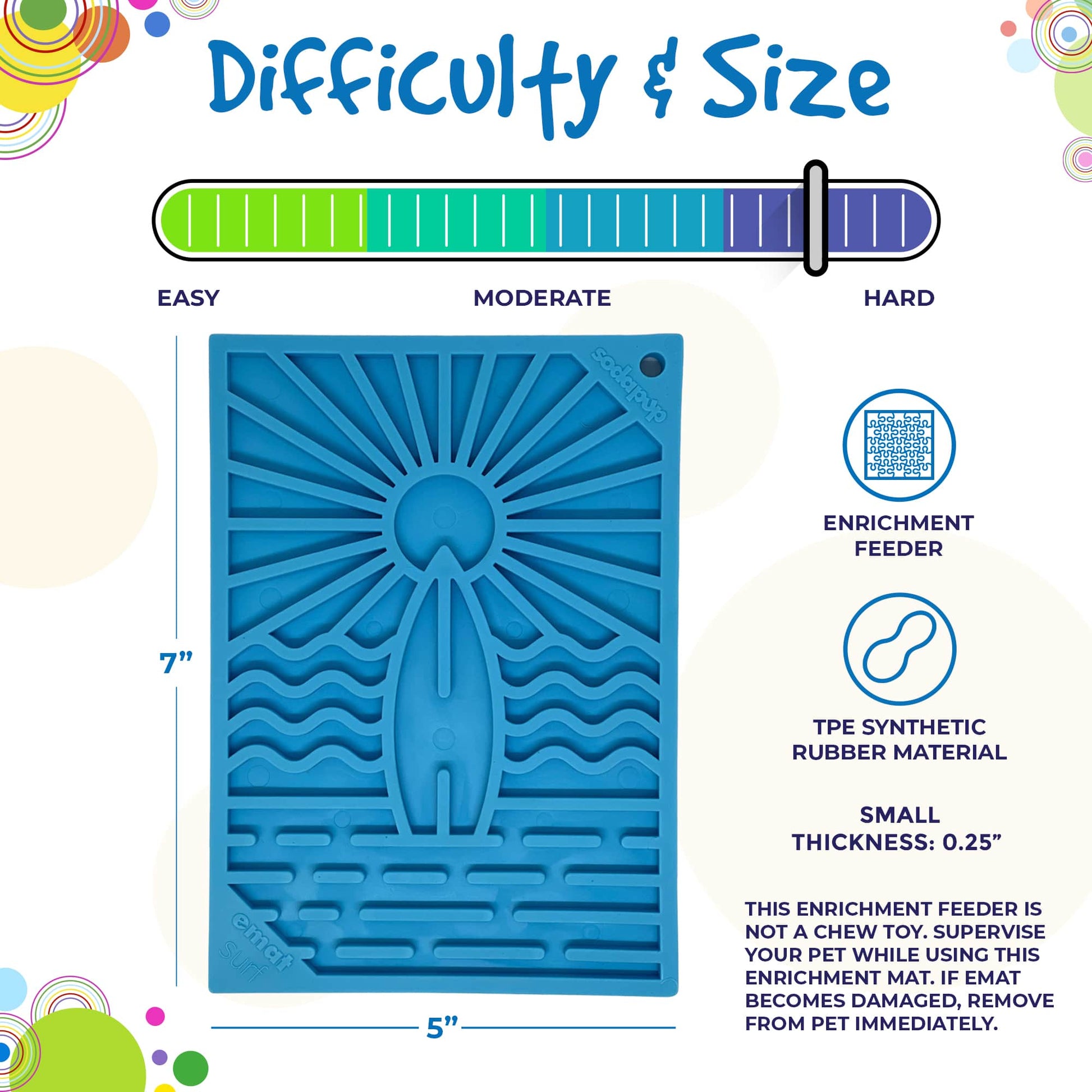 Dog Lick Mat Enrichment Slow Feeder s Classic Premium Pet - close up view