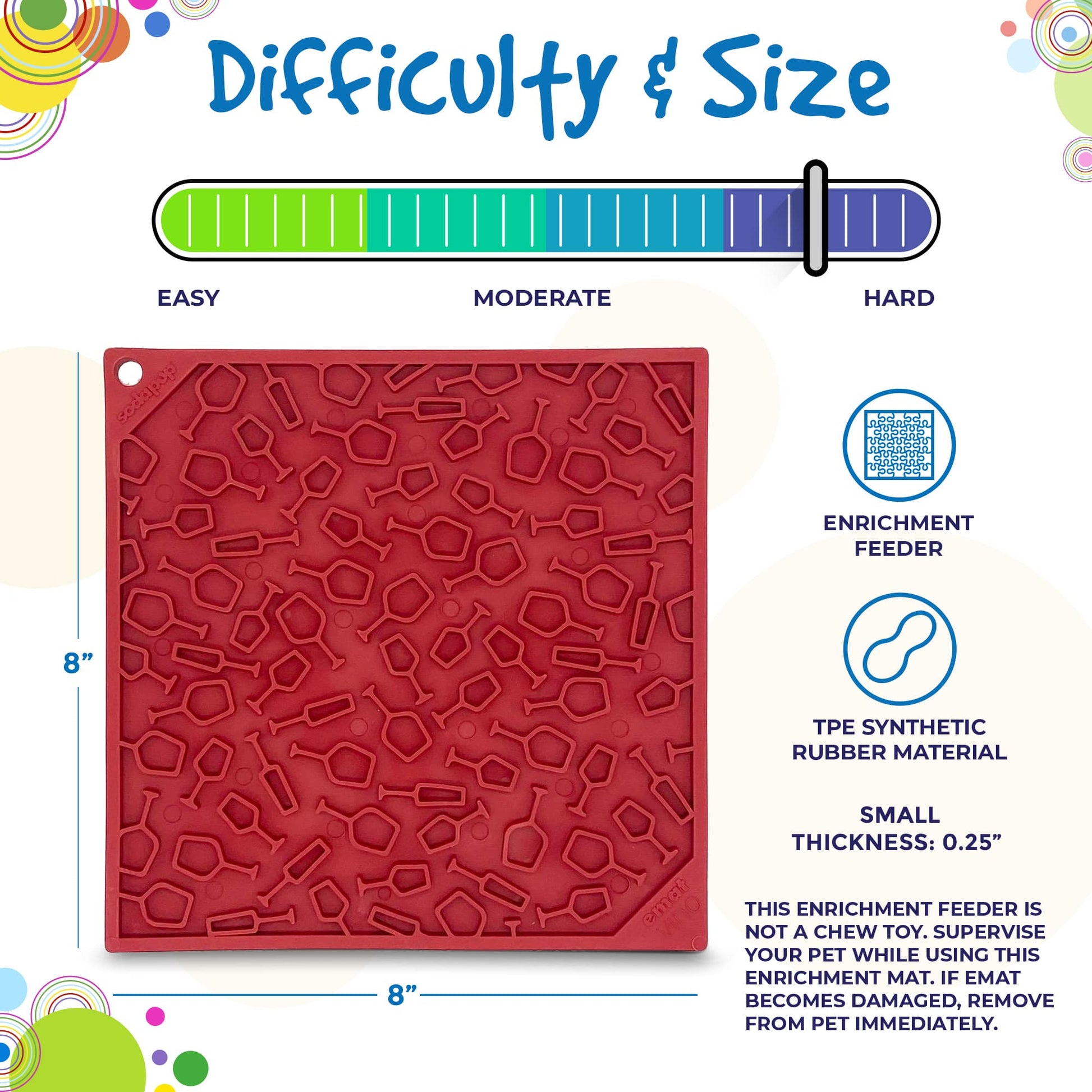 Vino Dog Emat Enrichment Lick Mat For Dogs And Cats Wine Pet - close up view