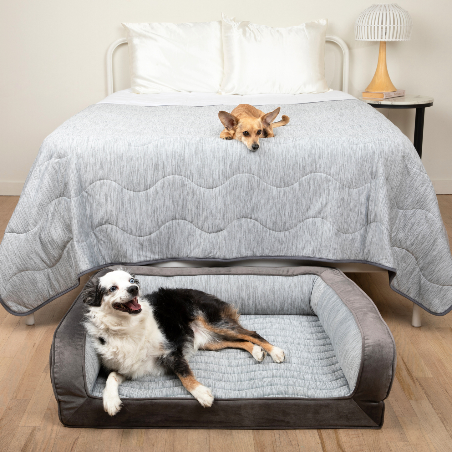 Pupchill Cooling Bolster Dog Bed Waterproof Blanket Bundle - gallery image 13