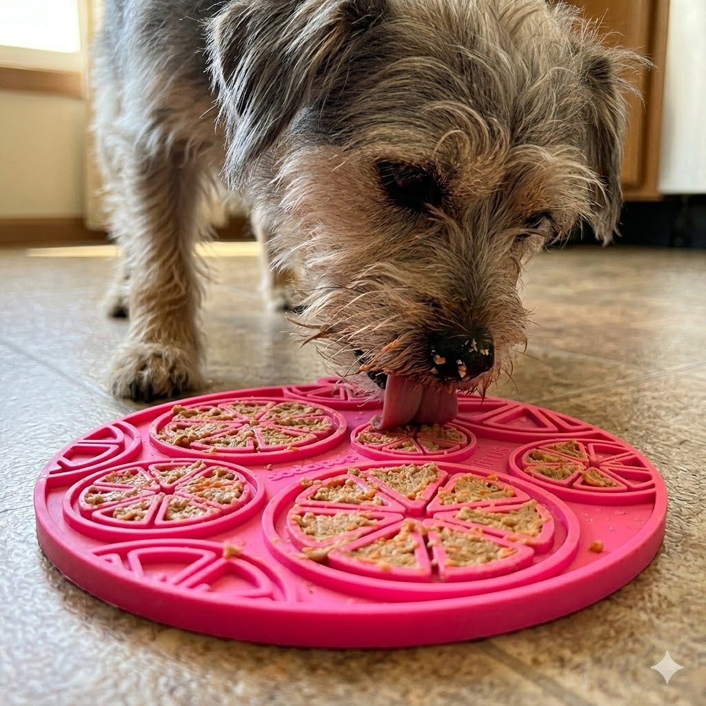 Citrus Design Emat Enrichment Lick Mat For Dogs And Cats USA - detail view