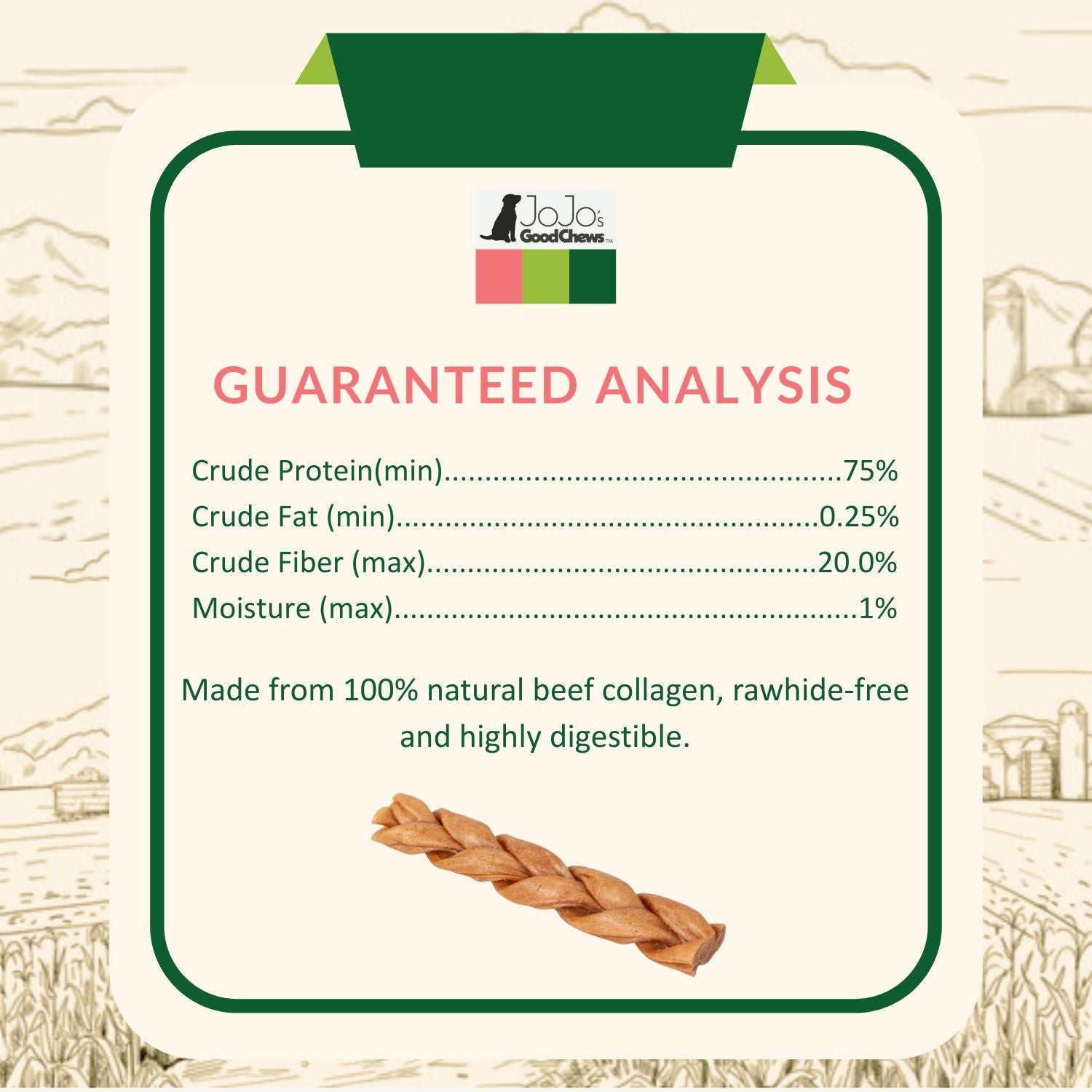 Dog Treats All-Natural Braided Collagen Stick Treats Essenti - gallery product image for dog treats