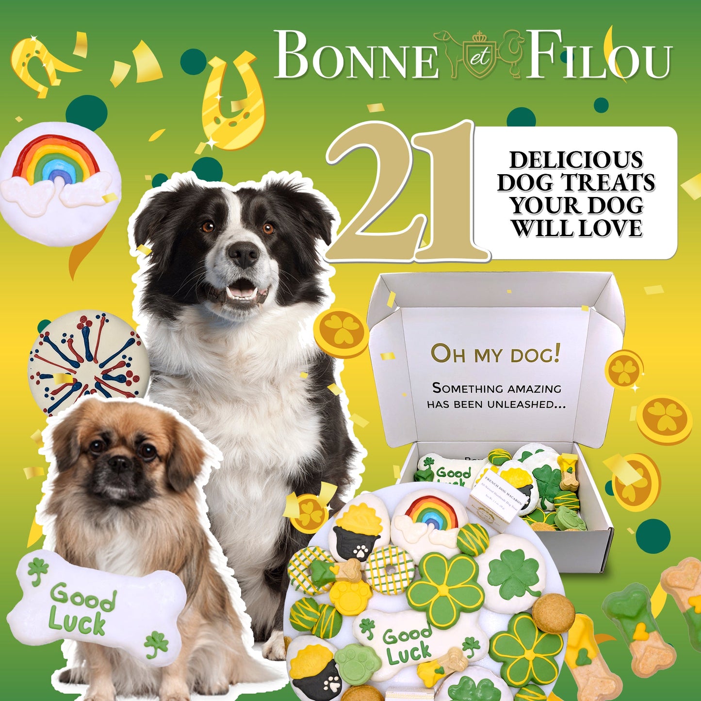 Dog Treats Good Luck Themed Treats Gift Box for Daily Use - gallery product image for dog treats