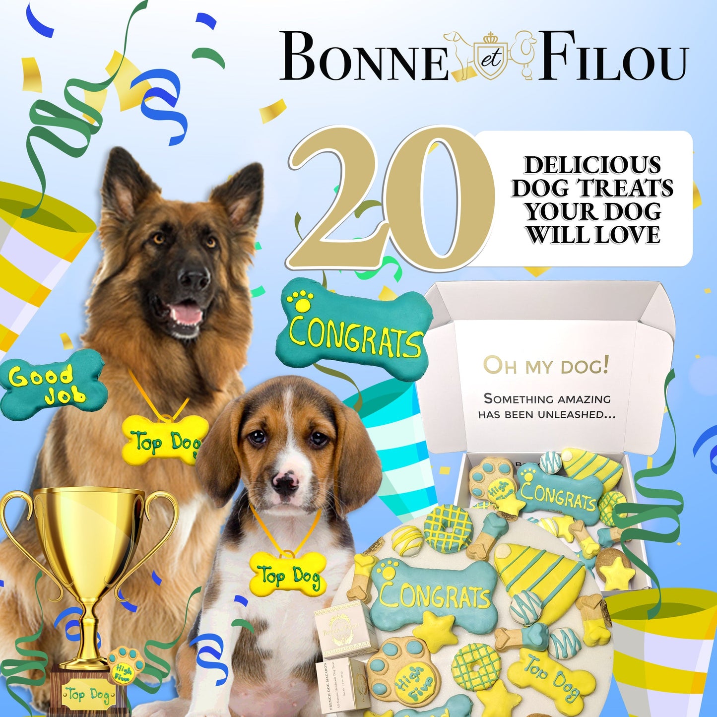 Dog Treats Winter Themed Treats Gift Box for Daily Use Essen - gallery product image for dog treats