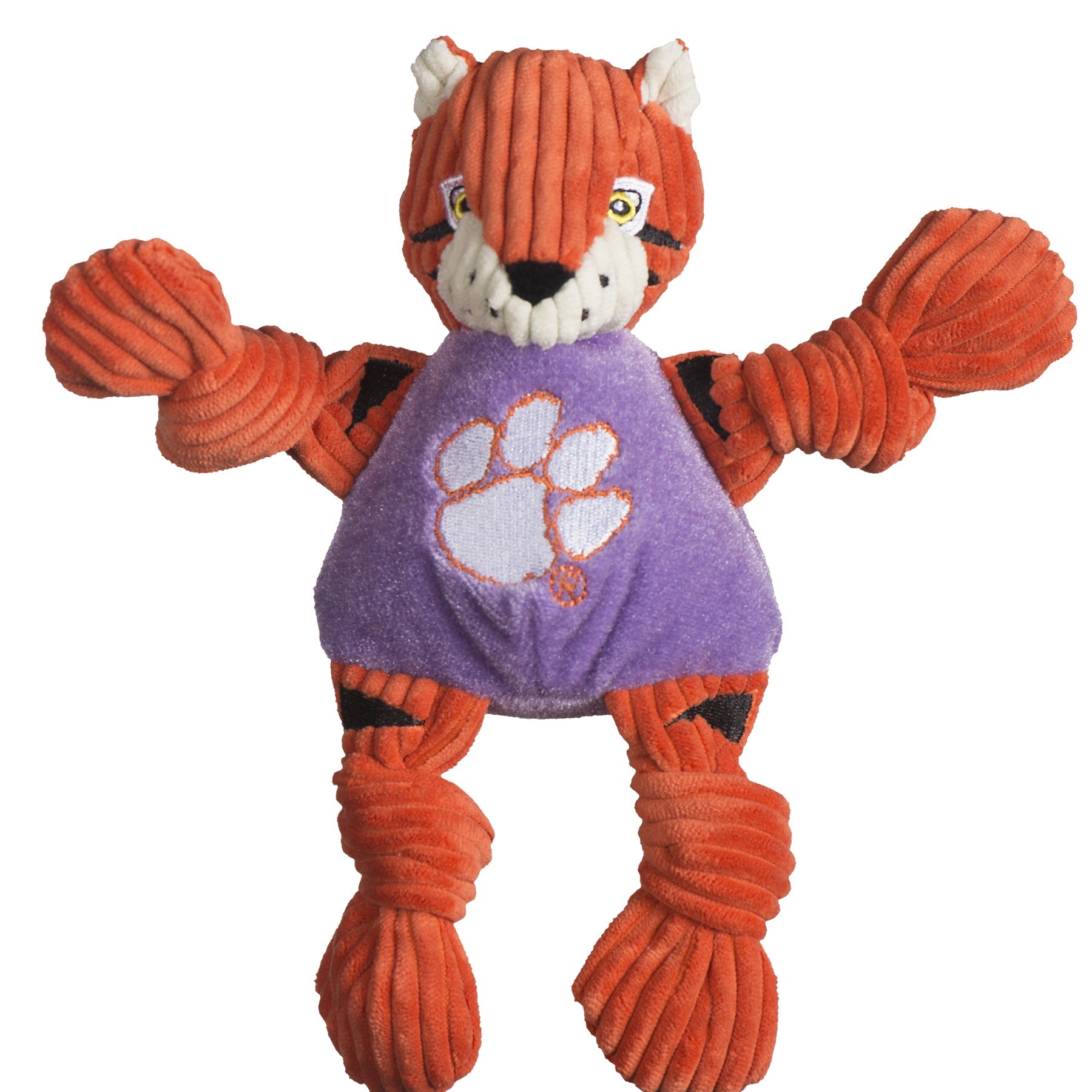 Dog Toy NCAA Clemson University The Tiger Knottie Plush Toy main product image for dogs and cats