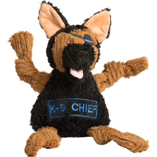 Dog Toy HuggleCause Project K-9 Hero K-9 Chief Knottie Plush main product image for dogs and cats