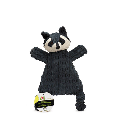 Dog Toy Reggie Raccoon HuggleFlatties Durable Plush Toy main product image for dogs and cats