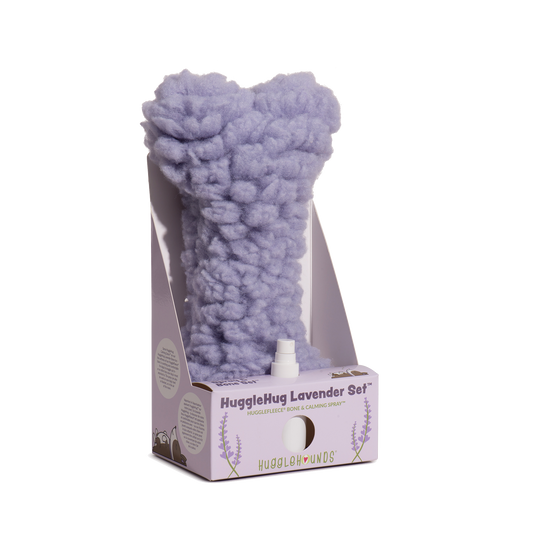 Dog Treats HuggleHug Lavender Bone 2oz Calming Spray Toy Set main product image for dogs and cats