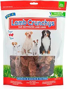 Pci Lamb Crunchy Natural Lamb Lung Slices 8Oz Dog Treats - main product image