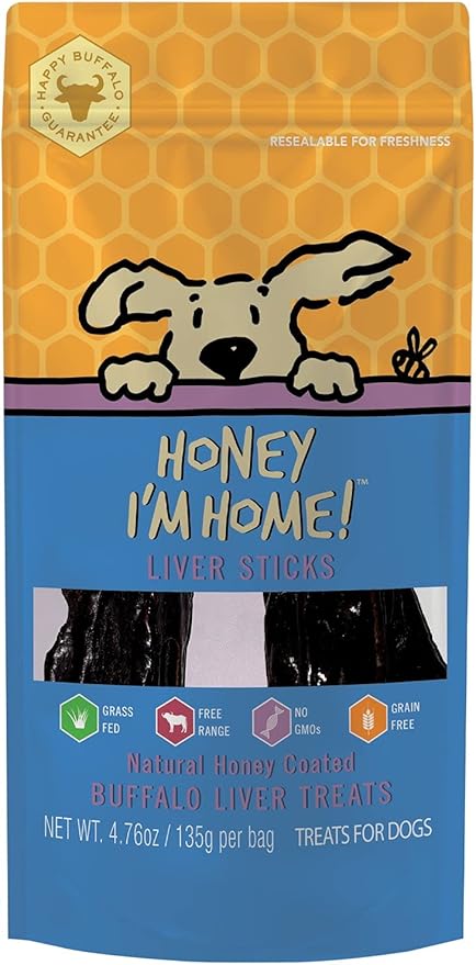 Honey I'm Home Buffalo Liver Sticks Dog Treats (4.76oz) - main product image