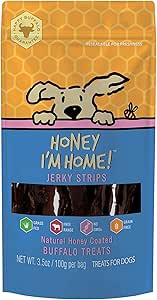 Honey Im Home Buffalo Jerky Strips Dog Treats 3 5Oz Dog - main product image