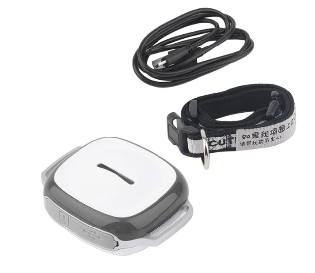 Collared Cat Dog Tracker Pet Locator Pet Adjustable Dog Gear - close up view