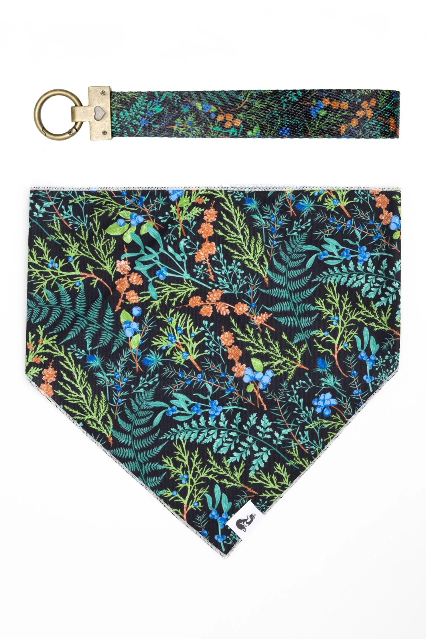 Magical Fern Forest Dog Bandana Matching Keychain Dog Pet - main product image