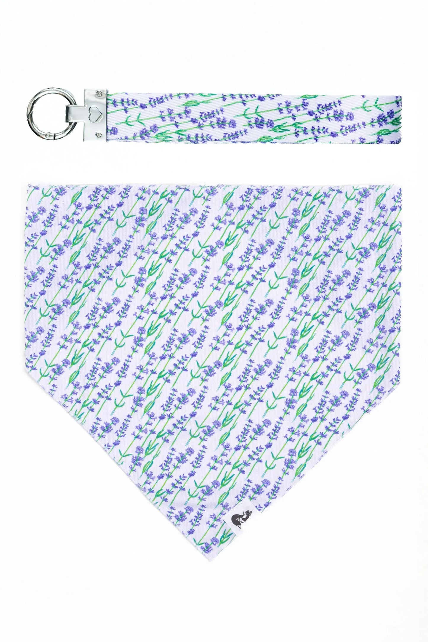 Lavender Blooms Dog Bandana Matching Keychain Dog Bandanas - main product image