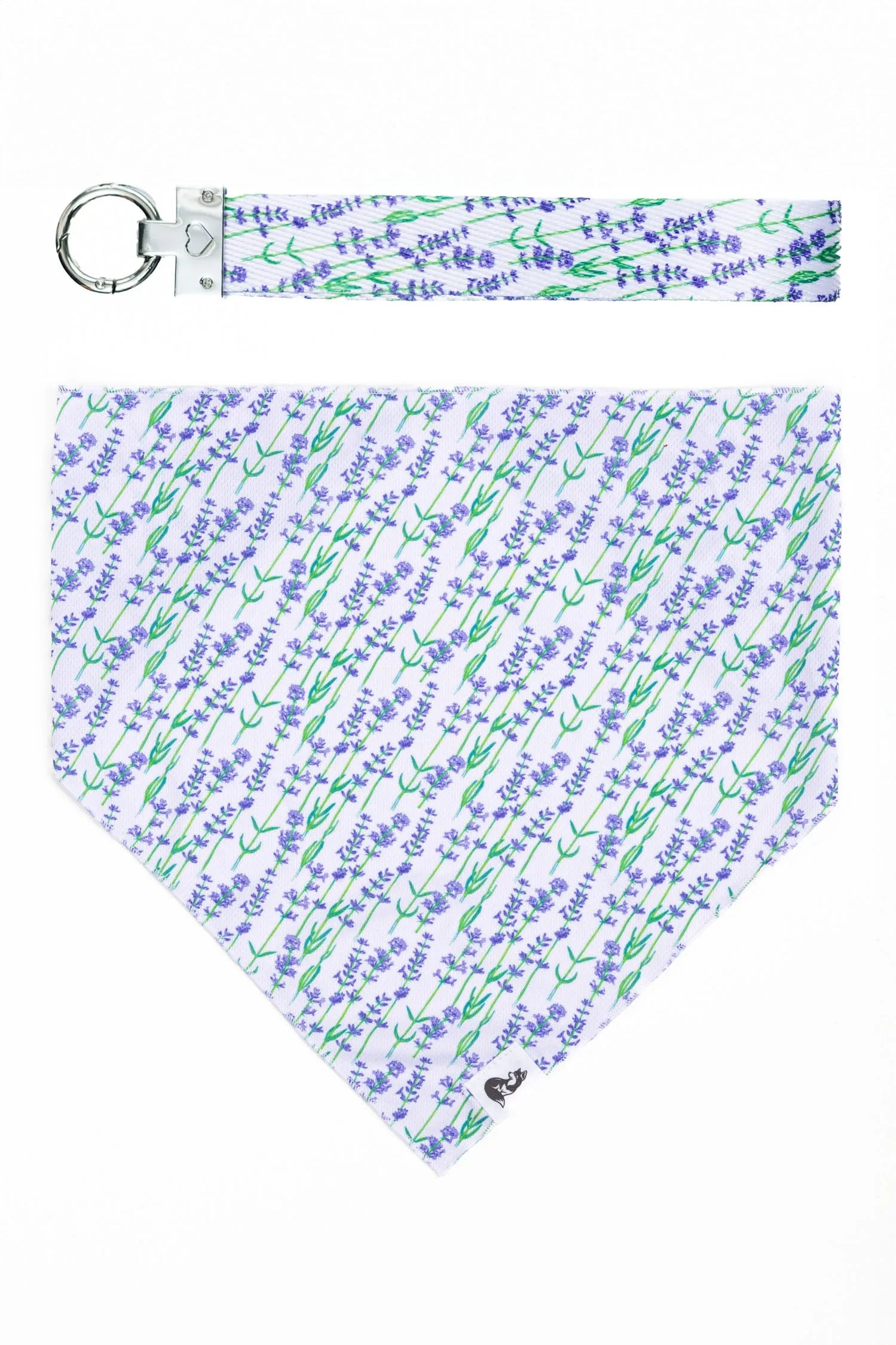 Lavender Blooms Dog Bandana Matching Keychain Dog Bandanas - main product image