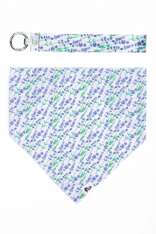 Lavender Blooms Dog Bandana Matching Keychain Dog Bandanas - main product image