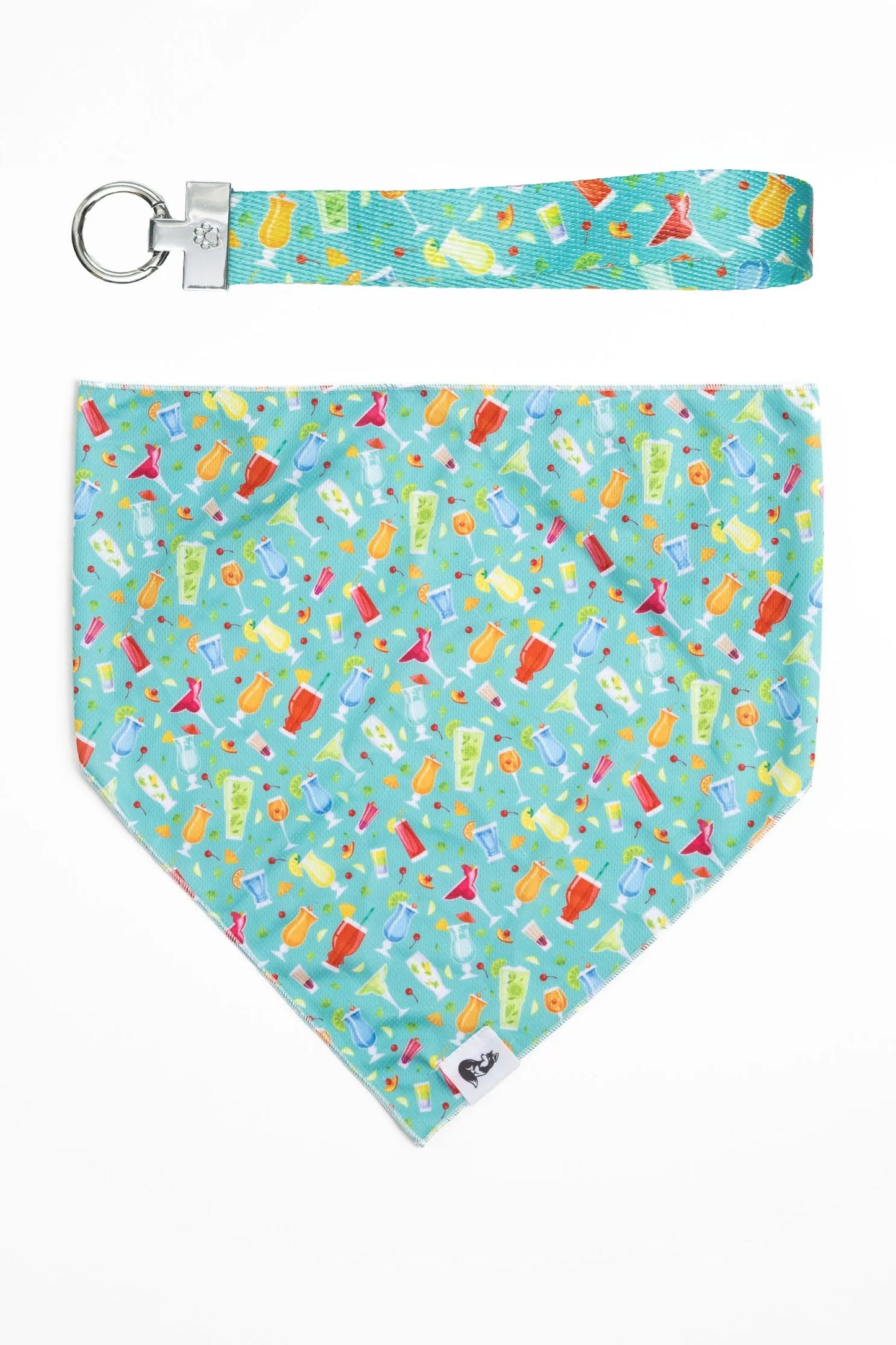 Seaside Sips Dog Bandana Matching Keychain Dog Bandanas Pet - main product image