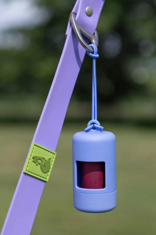 Dog Waste Bag Holder Leash Accessory Blue Daily Walk Premium - detail view