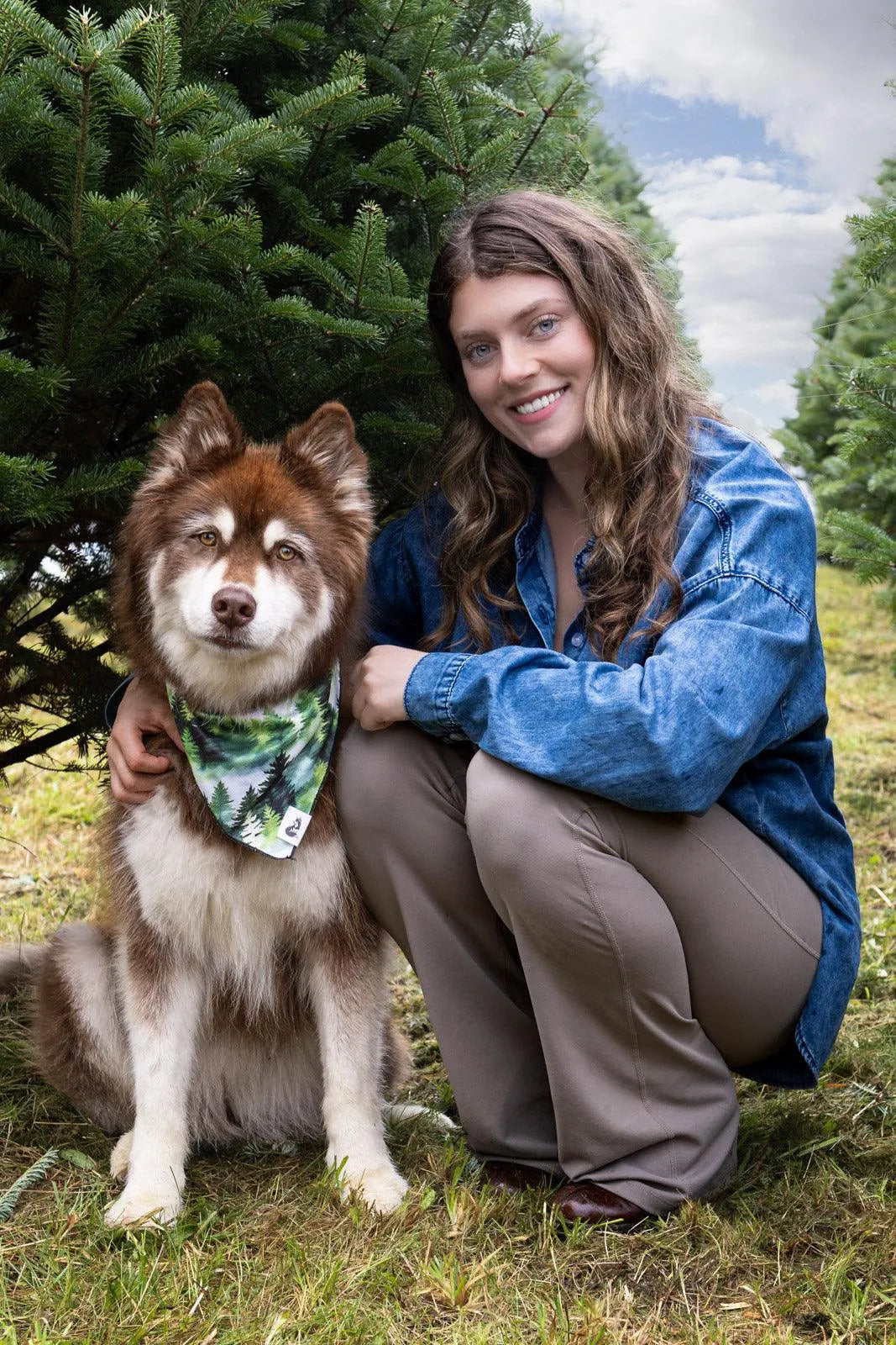 Evergreen Explorer Dog Bandana Dog Bandanas Premium Pet - lifestyle view