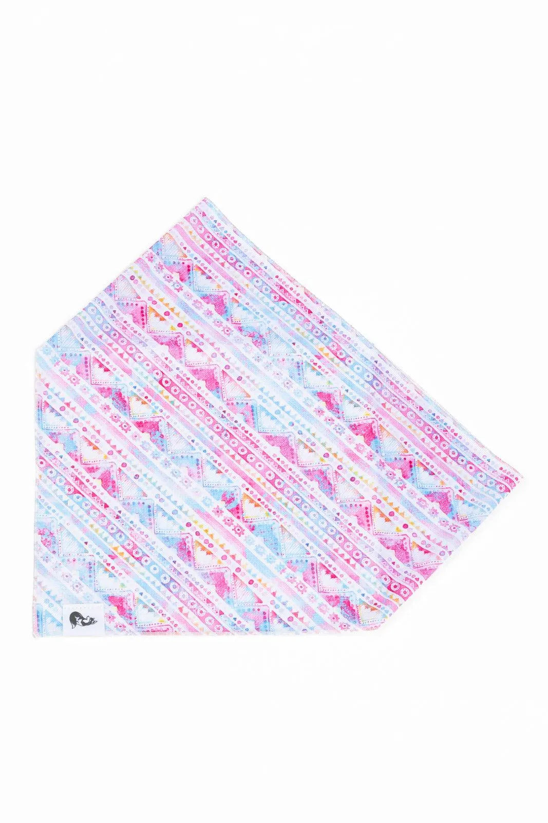 Pink And Blue Tribal Dog Bandana Dog Bandanas Premium Pet - main product image