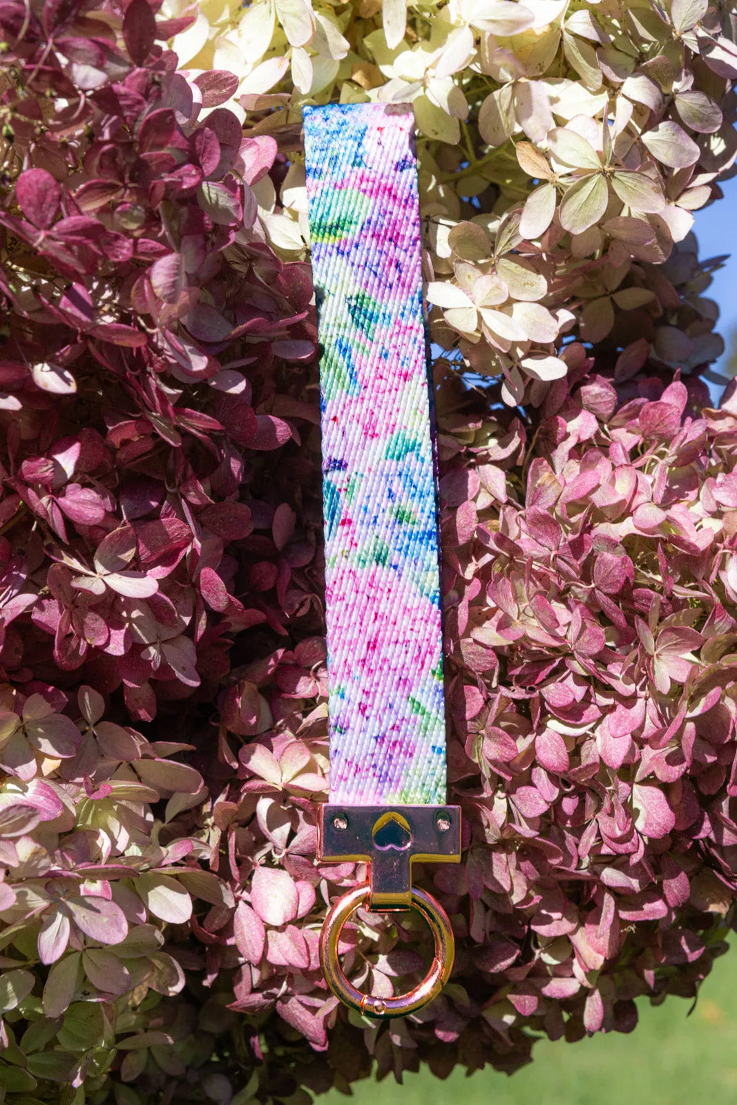 Hydrangea Haven Dog Bandana Matching Keychain Dog Bandanas - close up view