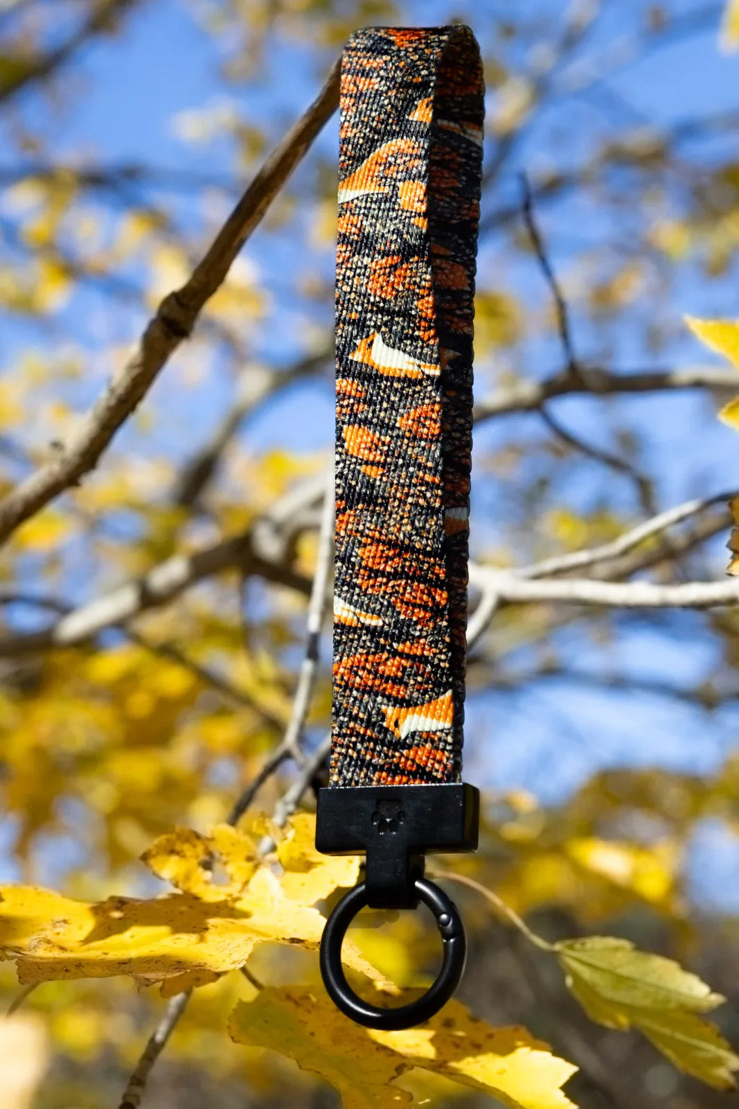 Foxes In Fall Dog Bandana Matching Keychain Dog Bandanas Pet - close up view