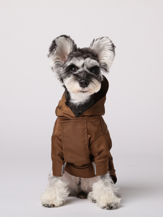 Tribeca Adjustable Velcro Raincoat Choco Dog Apparel Premium - main product image