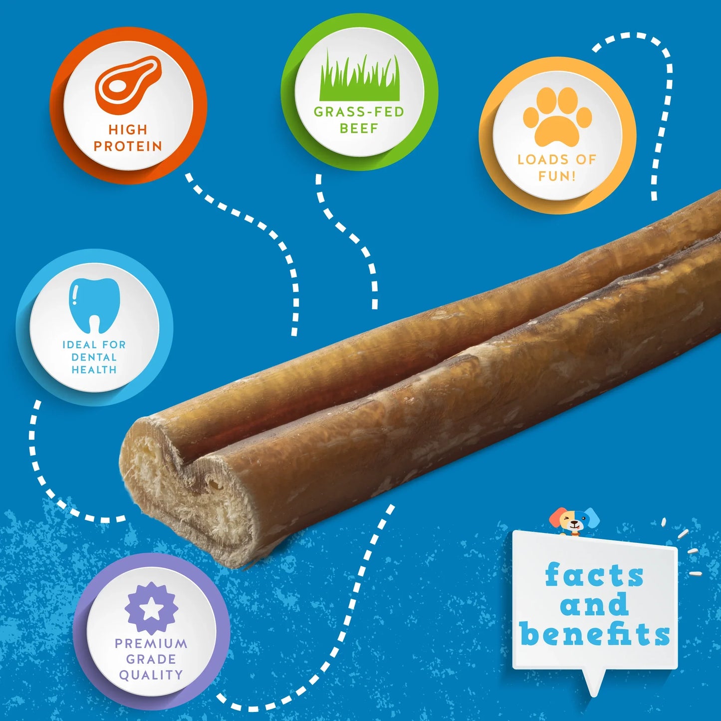Jack Pup Odor Free Bully Sticks Dog Treats Premium - lifestyle view