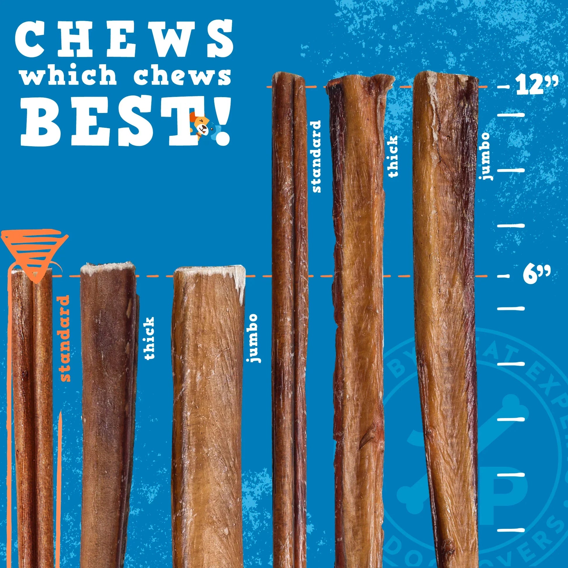 Jack Pup Odor Free Bully Sticks Dog Treats Premium - close up view