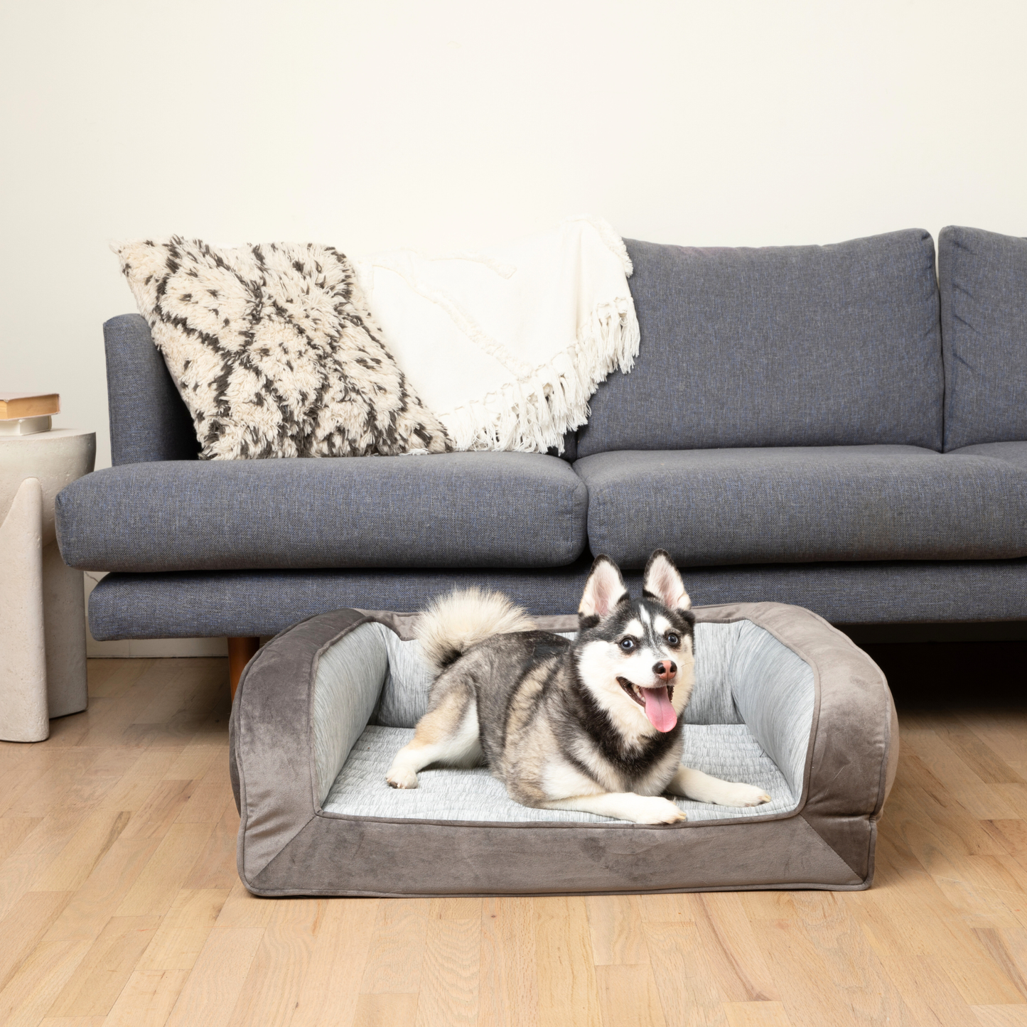 Pupchill Cooling Bolster Dog Bed Washable Pet Bed Comfort - gallery image 5